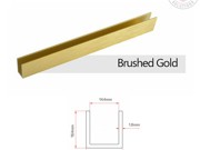 18.4mm Brushed Gold shower wall channel